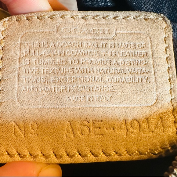 Vintage Coach 4914 Sonoma Natural Grain Double Zip crossbody hand painted - Picture 8 of 12